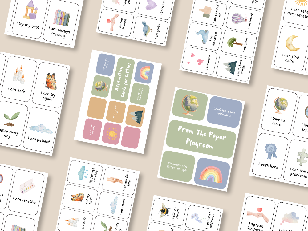 Affirmation Cards for Littles - watercolor