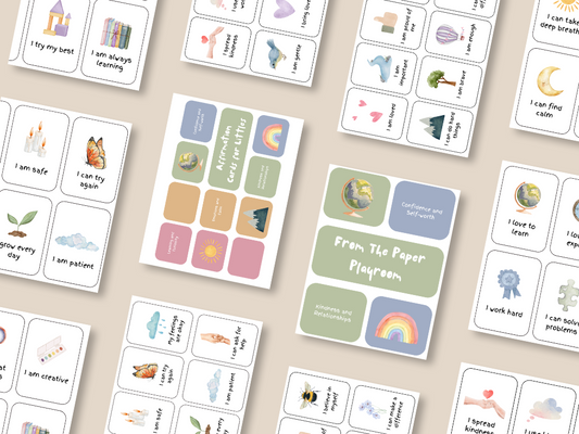 Affirmation Cards for Littles - watercolor